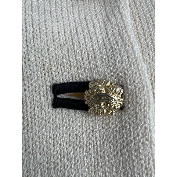 St John Collection Vintage Knit Blazer in Cream w Gold Buttons 10 - Picture 7 of 8
